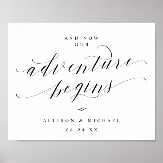 これで私たちの冒険がスクリプト披露宴の署名を開始 ポスター (正面)