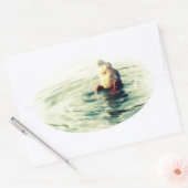 これで終わり!アヒルお尻 楕円形シール (封筒)