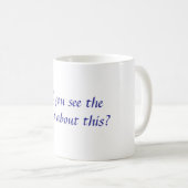これについてのメモを見ましたか。 コーヒーマグカップ (正面右)