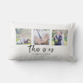 これのあります私達が姓の写真のコラージュ台本を書いて下さい ランバークッション (裏面)