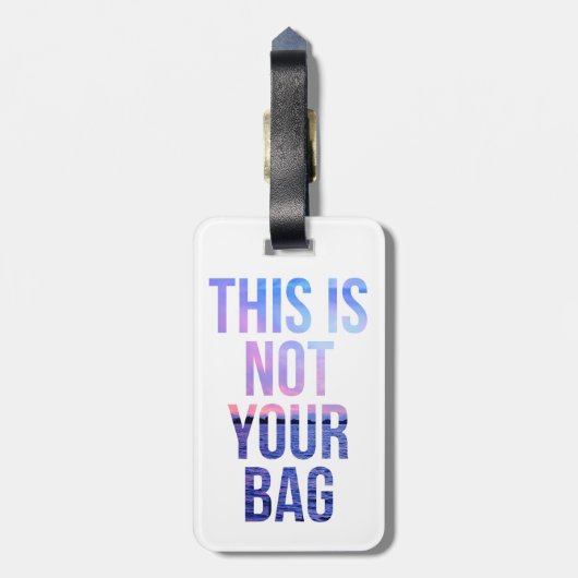これはあなたのバッグの荷物のラベルではないです ラゲッジタグ (裏面縦)