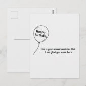 これはあなたの毎年のリマインダー 面白い誕生日 ポストカード (正面/裏面)
