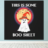 これはいくつかのブーシートのハロウィンの幽霊の面白い キャンバスプリント (インサイチュ (ウッドフロア))