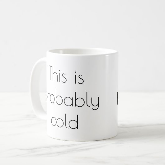これはたぶん冷たいムーおもしろいグだろう コーヒーマグカップ (正面左)