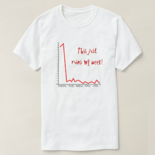 "これはちょうど台無しにします私の週を!" + 株価の図表 Tシャツ
