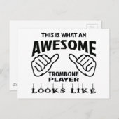 これはとんでもないトロンボーン奏者がどのように見えるかです ポストカード (正面/裏面)