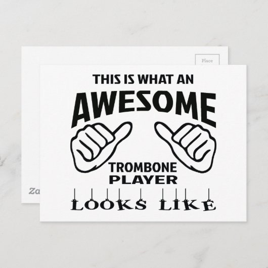 これはとんでもないトロンボーン奏者がどのように見えるかです ポストカード (正面/裏面)