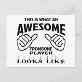 これはとんでもないトロンボーン奏者がどのように見えるかです ポストカード (正面)