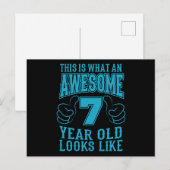 これはなんて素敵な7歳の誕生日 7歳の誕生日 ポストカード (正面/裏面)