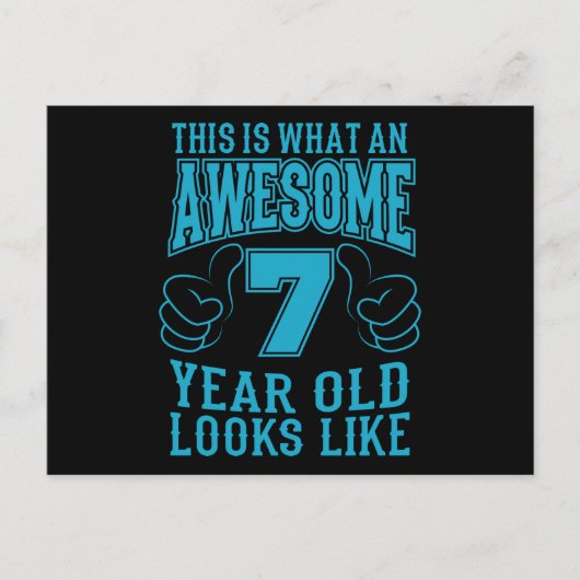 これはなんて素敵な7歳の誕生日 7歳の誕生日 ポストカード (正面)