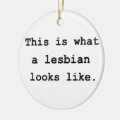 これはなんとレズビアンのように見えるかです セラミックオーナメント (左)
