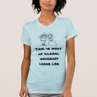 これはなんと不法入国者のように見えるかです Tシャツ