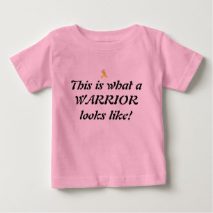 これはなんと戦士のように見えるかです! (ピンクで) ベビーTシャツ