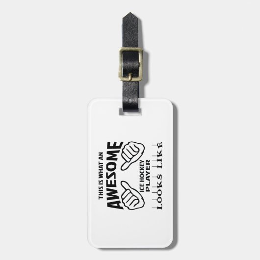 これはなんと素晴らしいアイスホッケープレーヤーリチウムを見るかです ラゲッジタグ (正面縦)