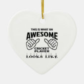 これはなんと素晴らしいコオロギプレーヤーのように見えるかです セラミックオーナメント (正面)