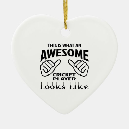 これはなんと素晴らしいコオロギプレーヤーのように見えるかです セラミックオーナメント (正面)