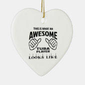 これはなんと素晴らしいテューバプレーヤーのように見えるかです セラミックオーナメント (右)