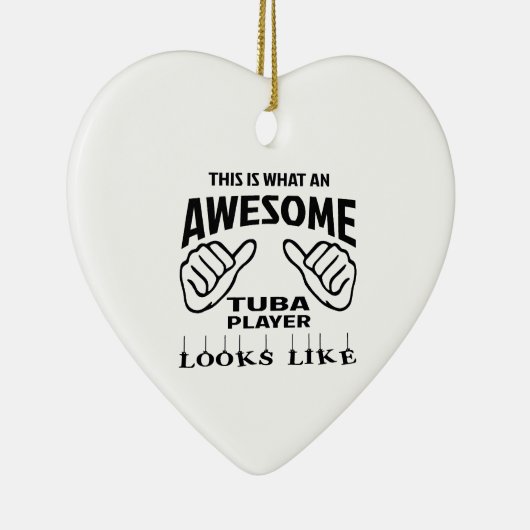 これはなんと素晴らしいテューバプレーヤーのように見えるかです セラミックオーナメント (右)