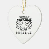 これはなんと素晴らしいテューバプレーヤーのように見えるかです セラミックオーナメント (左)