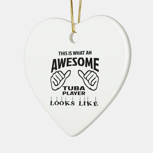これはなんと素晴らしいテューバプレーヤーのように見えるかです セラミックオーナメント (左)