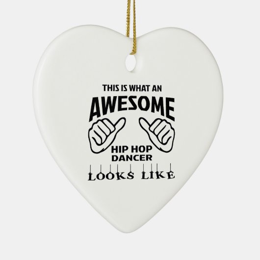 これはなんと素晴らしいヒップホップのダンスのように見えるかです セラミックオーナメント (右)