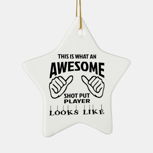 これはなんと素晴らしい砲丸投げプレーヤーのように見えるかです セラミックオーナメント (右)