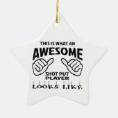 これはなんと素晴らしい砲丸投げプレーヤーのように見えるかです セラミックオーナメント (正面)