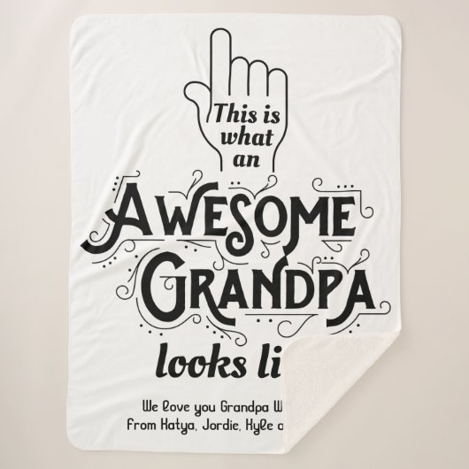 これはなんと素晴らしい祖父カスタムのように見えるかです シェルパブランケット (正面)