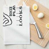 これはなんと素晴らしいBocce球プレーヤーリチウムを見るかです キッチンタオル (四つ折り)