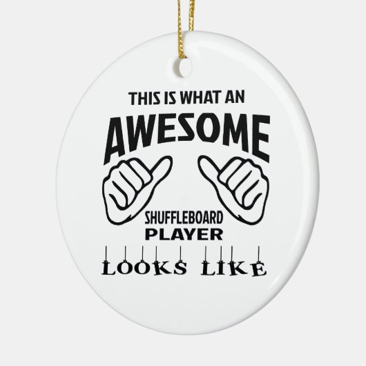 これはなんと素晴らしいShuffleboardプレーヤー見るかです セラミックオーナメント (左)