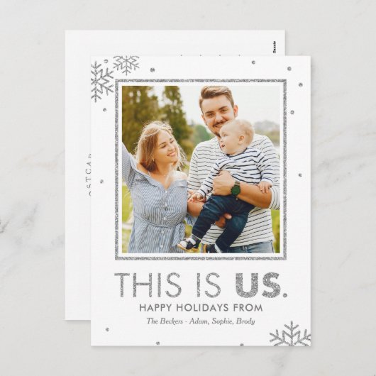 これはアメリカの休日の葉書シルバフェイクーです シーズンポストカード (正面/裏面)