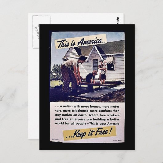 これはアメリカ保ちますそれを自由です! ポストカード (正面/裏面)