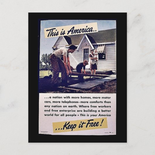 これはアメリカ保ちますそれを自由です! ポストカード (正面)