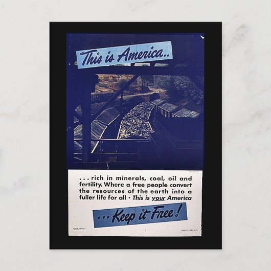 これはアメリカ保ちますそれを自由です! ポストカード (正面)