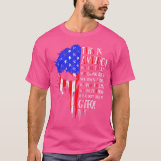 これはアメリカ食べGのビールを飲む肉 Tシャツ