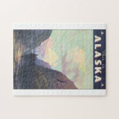 これはアラスカのヴィンテージ旅行ポスターアートワークです ジグソーパズル (横)