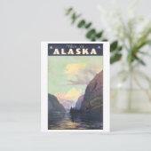 これはアラスカヴィンテージ旅行のポスター ポストカード (スタンド正面)