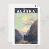 これはアラスカヴィンテージ旅行のポスター ポストカード (正面/裏面)