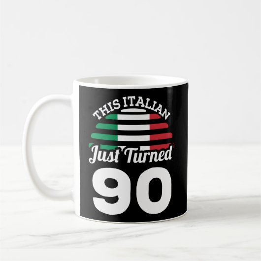 これはイタリアンちょうど90イタリア90thになった コーヒーマグカップ (左)