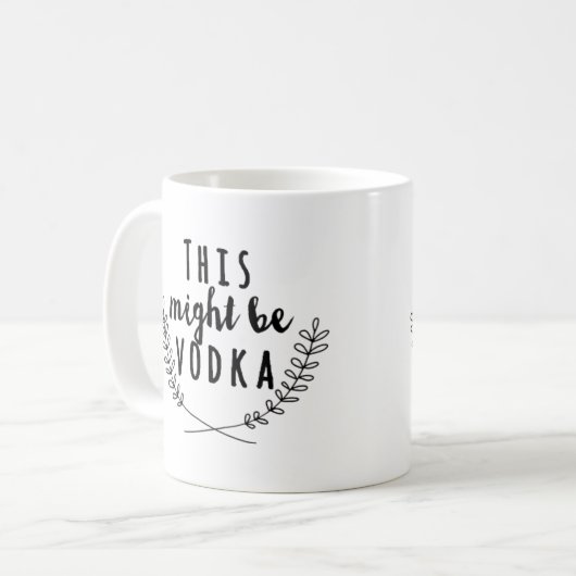 これはウォッカのマグ、コーヒー・マグであるかもしれません コーヒーマグカップ (正面左)