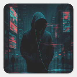 これはオリジナル版ではない – Glitchcore Art スクエアシール