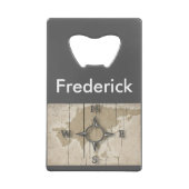 これはカスタマイズ可能な私と私が旅すると同時に-合っています クレジットカード栓抜き (裏面)