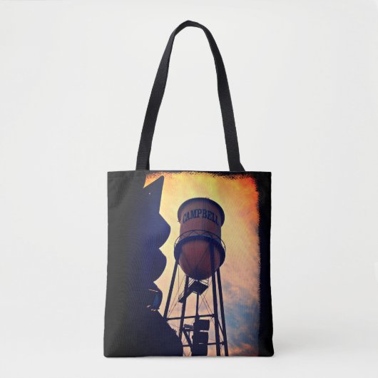 これはキャンベルCA歴史的水塔トート トートバッグ (正面)