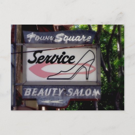 これはキャンベルCA、古いキャンベル看板はがき ポストカード (正面)