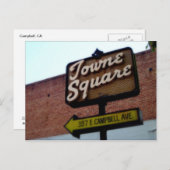 これはキャンベルCA、古いキャンベル看板はがき ポストカード (正面/裏面)