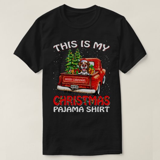 これはクリスマスのパジャマシャツコリー縁どTr Tシャツ (デザイン正面)