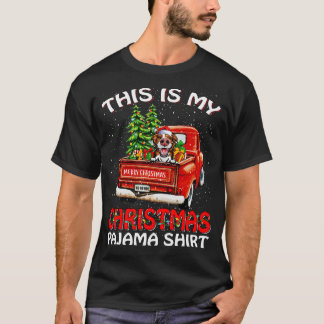 これはクリスマスのパジャマシャツコリー縁どTr Tシャツ