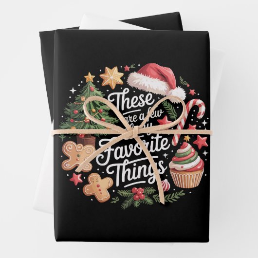 これはクリスマスの私のお気に入りのこと少し ラッピングペーパーシート (インサイチュ)