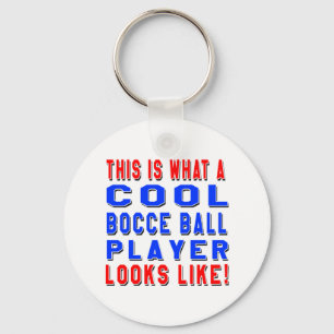 これはクールなBocce球プレーヤーが見えるものにです キーホルダー