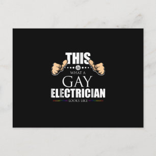 これはゲイの電気技工士がどんな人か LGBT ポストカード